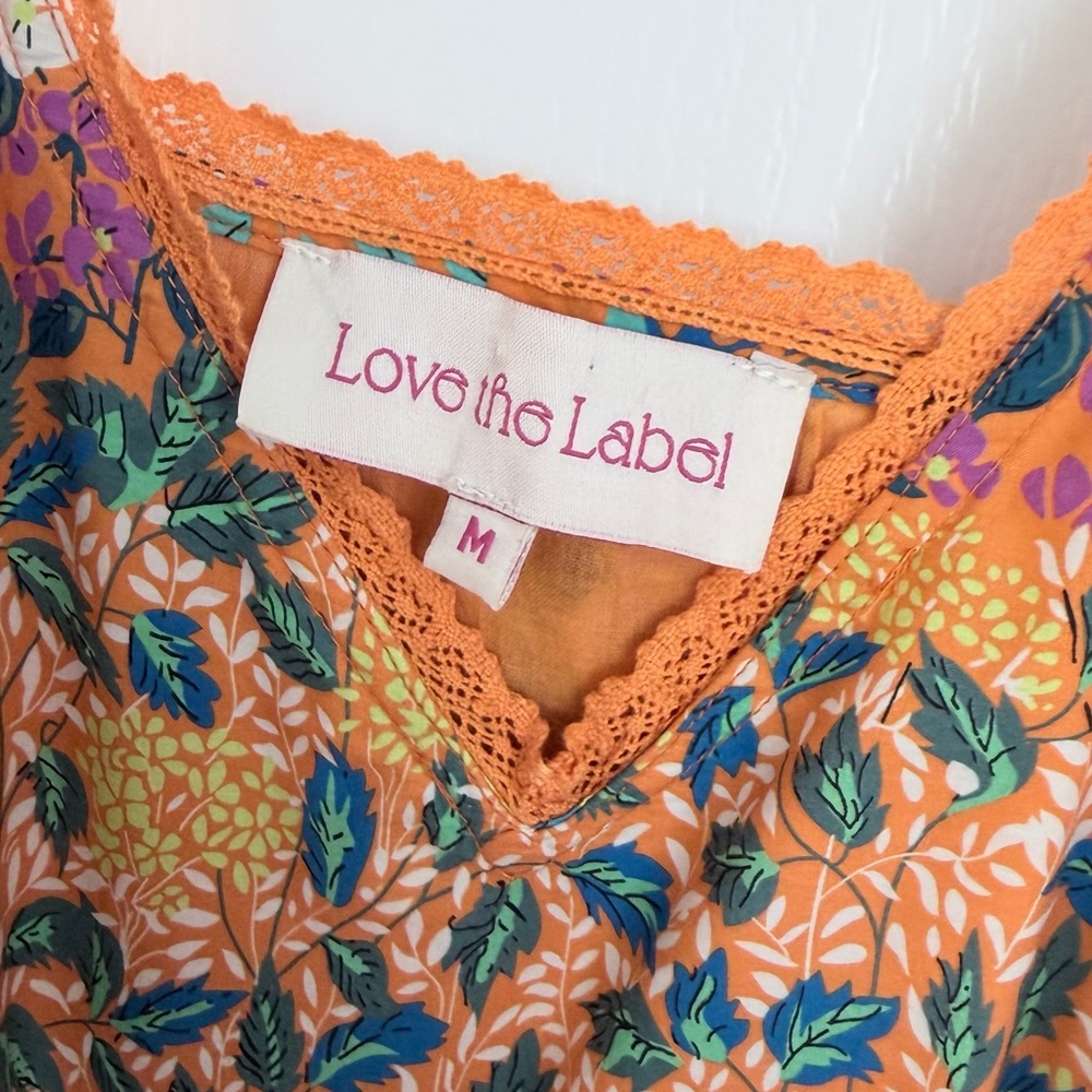 LOVE THE LABEL Opal Mini Dress in Orange Multi Samira Print - Picture 2 of 9